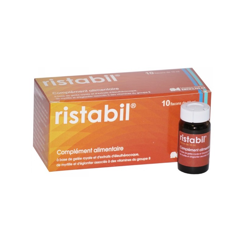 Ristabil Anti-fatigue Reconstituant Naturel 10 Flacons de 10 ml