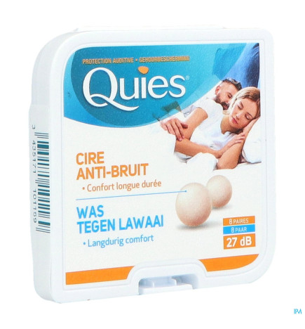 Quies – Protection Auditive Cire Naturelle 8 Paires