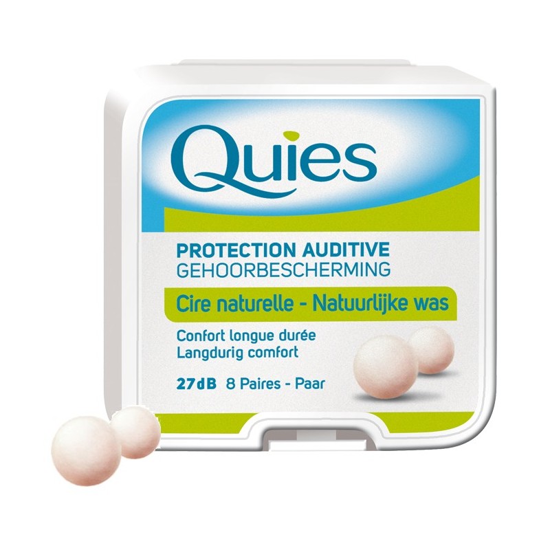 Quies Protection Auditive Cire Naturelle 8 Paires