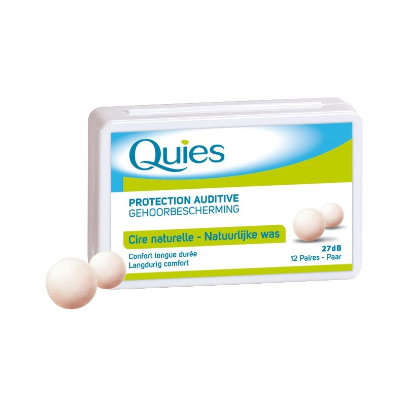 Quies Protection Auditive Cire Naturelle 12 Paires