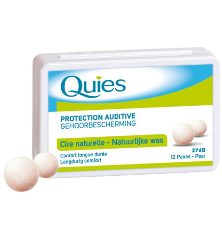 Quies Protection Auditive Cire Naturelle 12 Paires