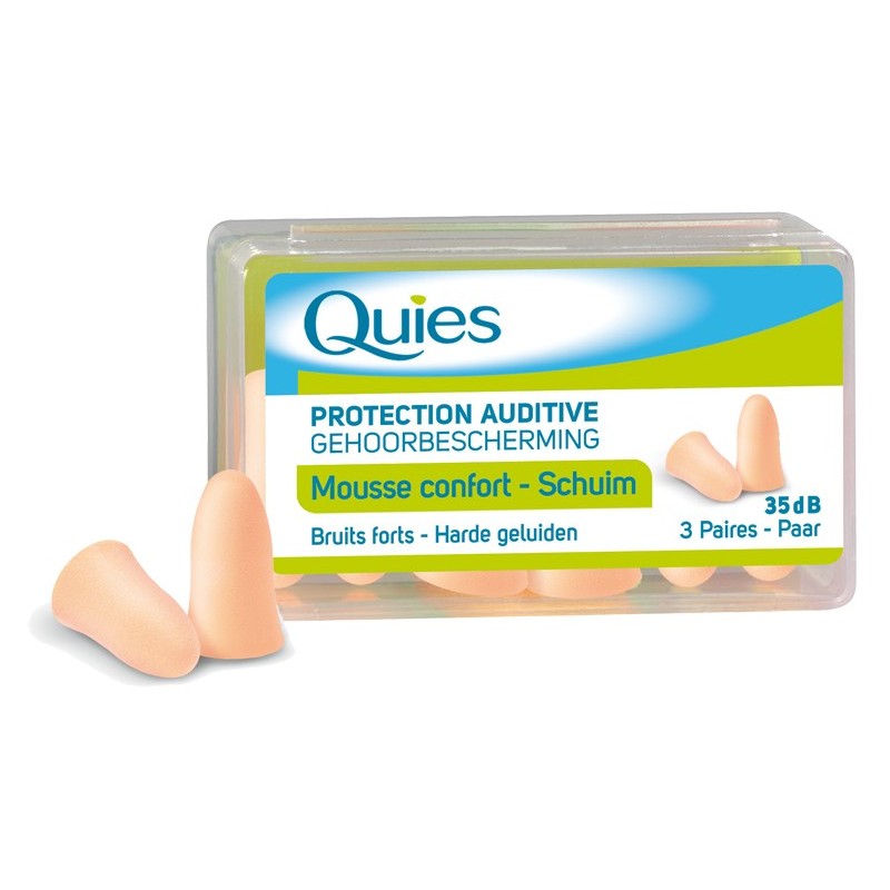 Quies protection Auditive Mousse Confort Chair 3 Paires