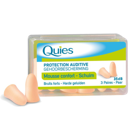 Quies protection Auditive Mousse Confort Chair 3 Paires