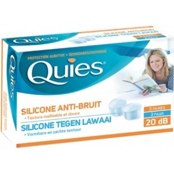 Quies Protection Auditive Silicone Anti-bruit 3 Paires