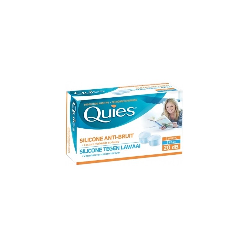 Quies Protection Auditive Silicone Anti-bruit 3 Paires