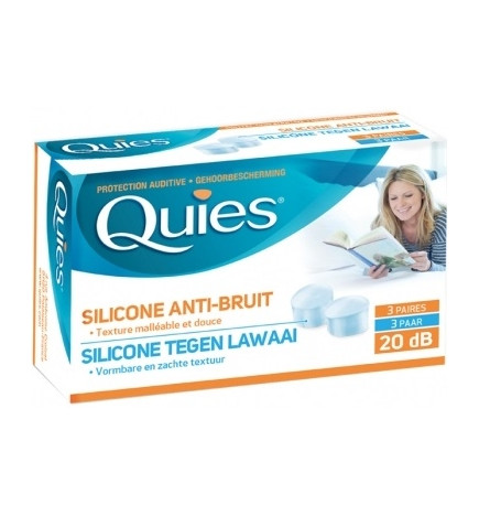 Quies Protection Auditive Silicone Anti-bruit 3 Paires