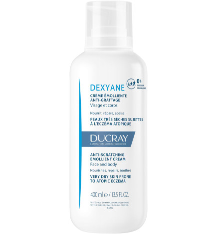 Ducray – Dexyane crème émolliente anti-grattage peaux très sèches et à tendance atopique, 400 ml