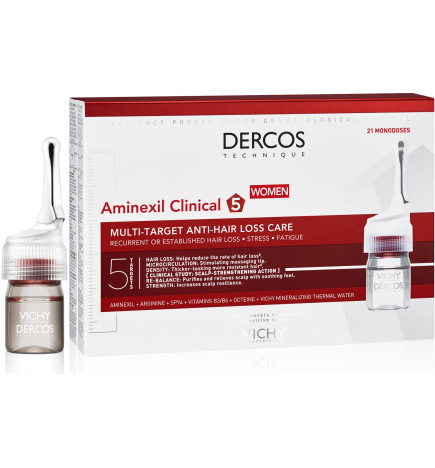 Vichy – Dercos Technique Aminexil Femme Clinical 5 traitement anti-chute, 21 × 6 ml