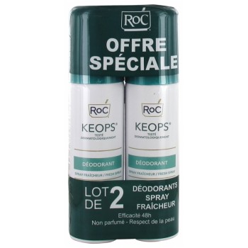 Roc Keops Deodorant Spray Fraicheur 2 X 100 ML