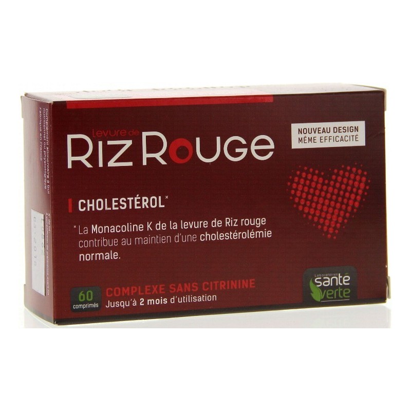 Santé Verte Levure de Riz Rouge 60 Compimés