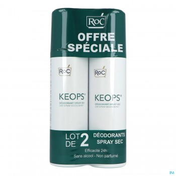 RoC – Keops Déodorant Spray Sec, lot de 2 x 150 ml
