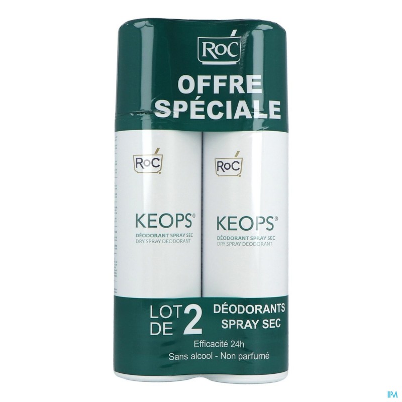Roc Keops Deodorant Sec Spray 150 ML X 2