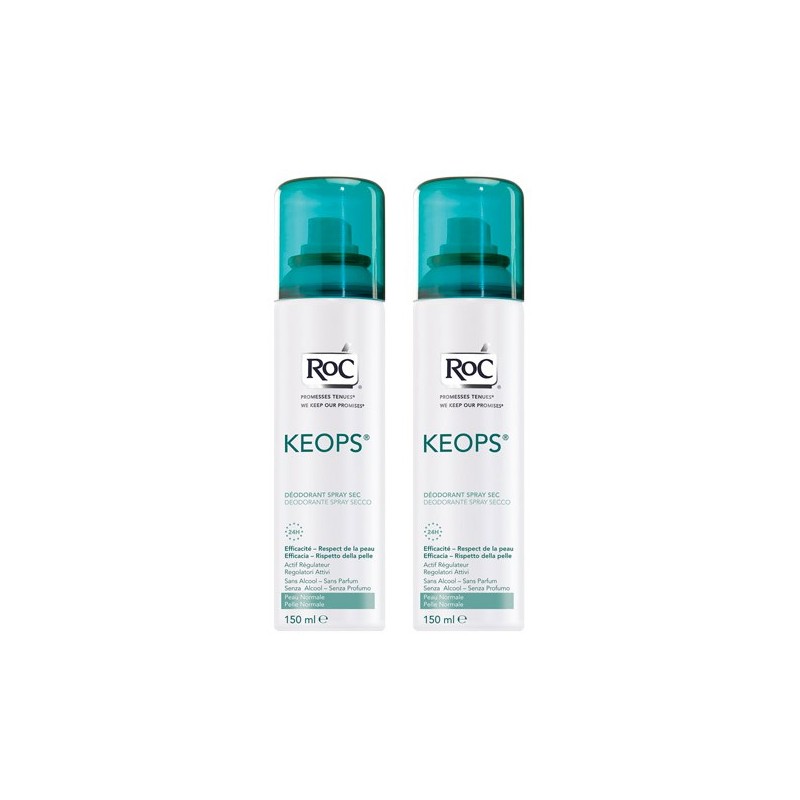 Roc Keops Deodorant Sec Spray 150 ML X 2