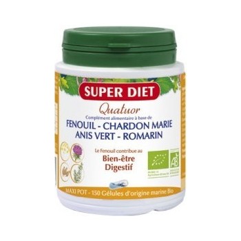 Super Diet Quatuor Bien-être Digestif bio 150 Gélules