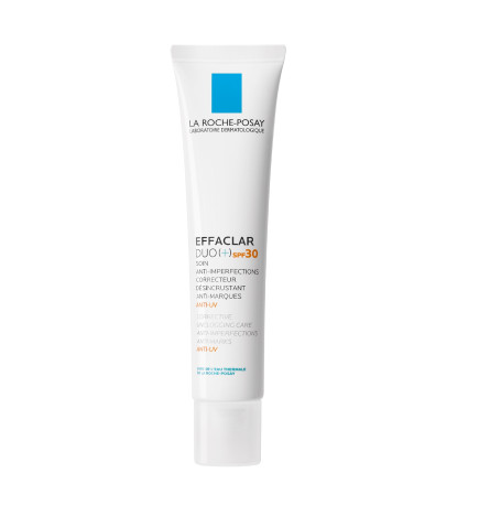 La Roche-Posay – Effaclar Duo(+) soin complet anti-imperfections anti-marques anti-récidive SPF30, 40 ml