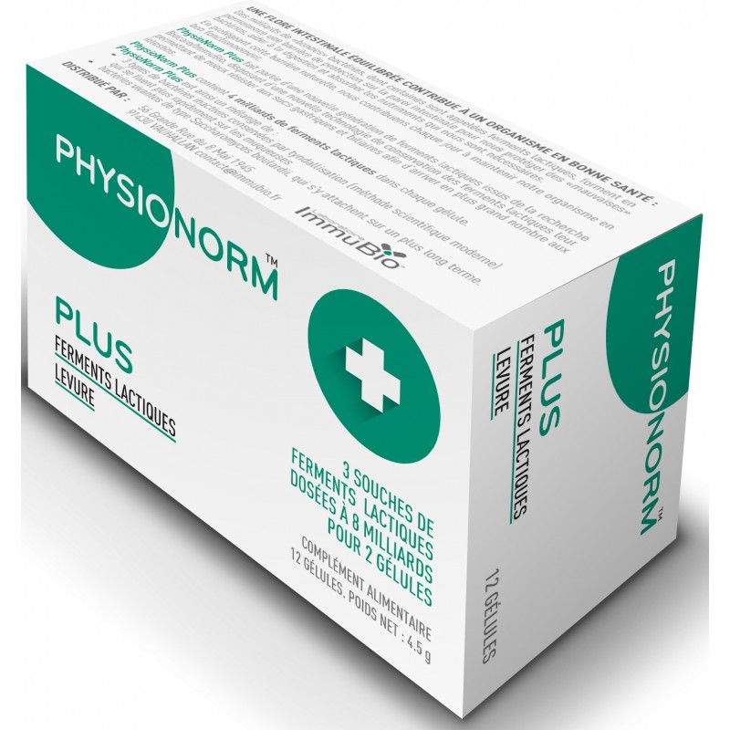 Physionorm Plus Ferments Lactiques Levure 12 Gélules