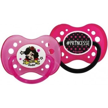 Dodie Sucette Anatomique Silicone + 6 mois Duo Fille