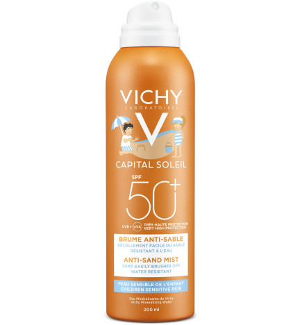 Vichy – Capital Soleil brume anti-sable enfants SPF50+, 200 ml
