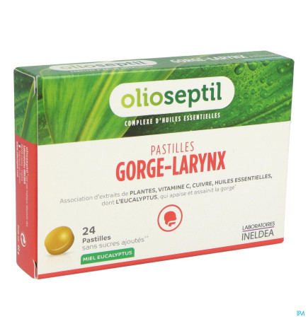 Olioseptil – Pastilles gorge-larynx miel plantes, x24