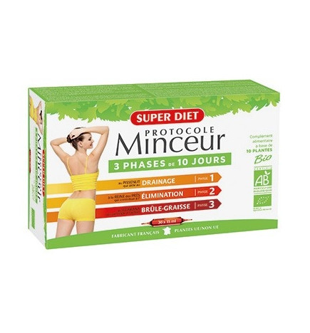 Super Diet Protocole Minceur Bio 30 Ampoules