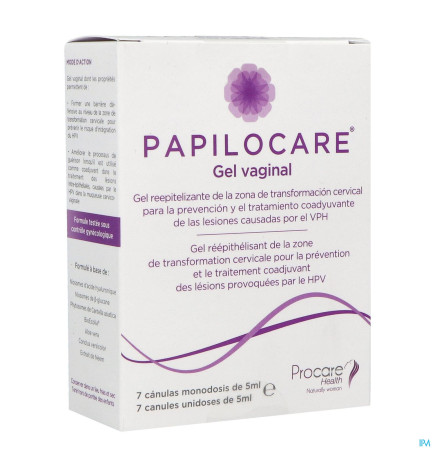 Papilocare – Gel vaginal canules unidoses, 5 ml x7