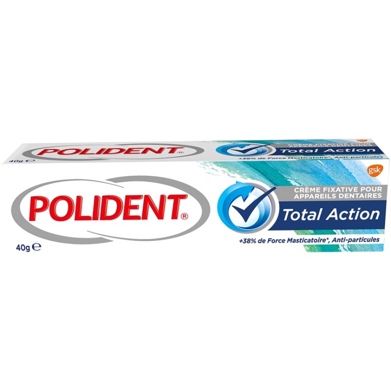 Polident Crème Fixative Pour Appareils Dentaires Total Action 40 g