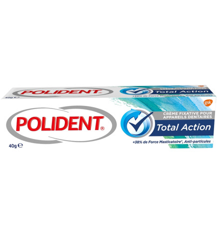 Polident Crème Fixative Pour Appareils Dentaires Total Action 40 g