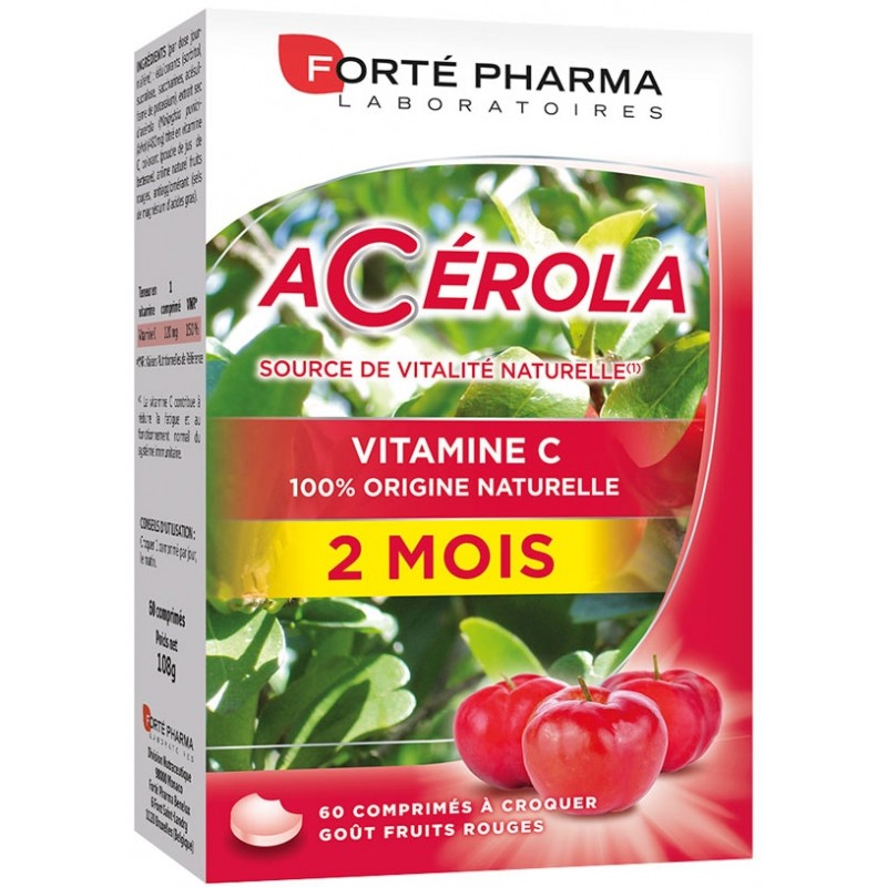 Forté Pharma énergie Acérola 60 Comprimés