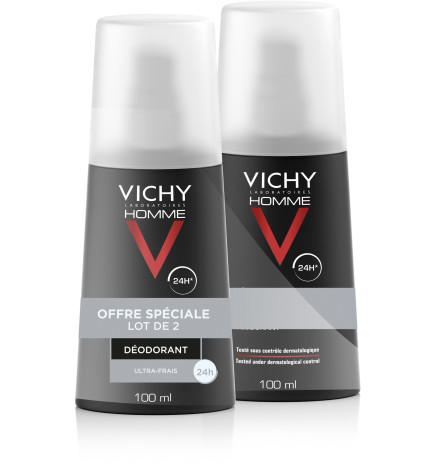 Vichy – Déodorant vaporisateur ultra-frais, 2 × 100 ml