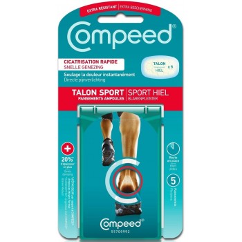 Compeed Pansements Ampoules Extra Résistant Talon Sport x 5