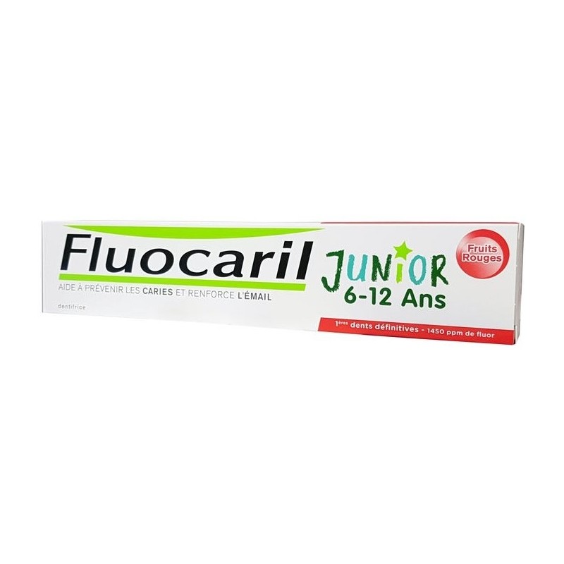 Fluocaril Dentifrice Junior 6-12 ans Fruits Rouges 75 ml