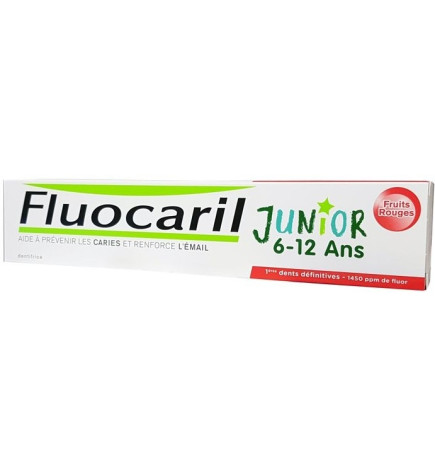 Fluocaril Dentifrice Junior 6-12 ans Fruits Rouges 75 ml
