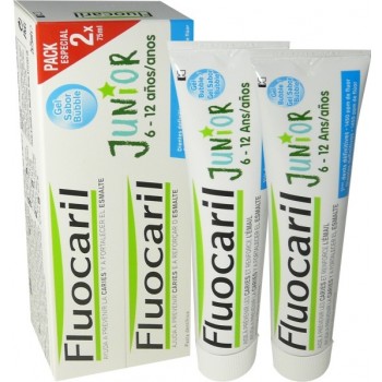 Fluocaril Dentifrice Junior 6-12 ans Gel Bubble 2 x 75 ml