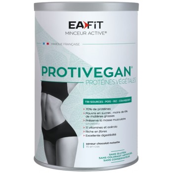 Eafit Minceur Active Protivegan Protéines Végétales Chocolot-Noisette 450g