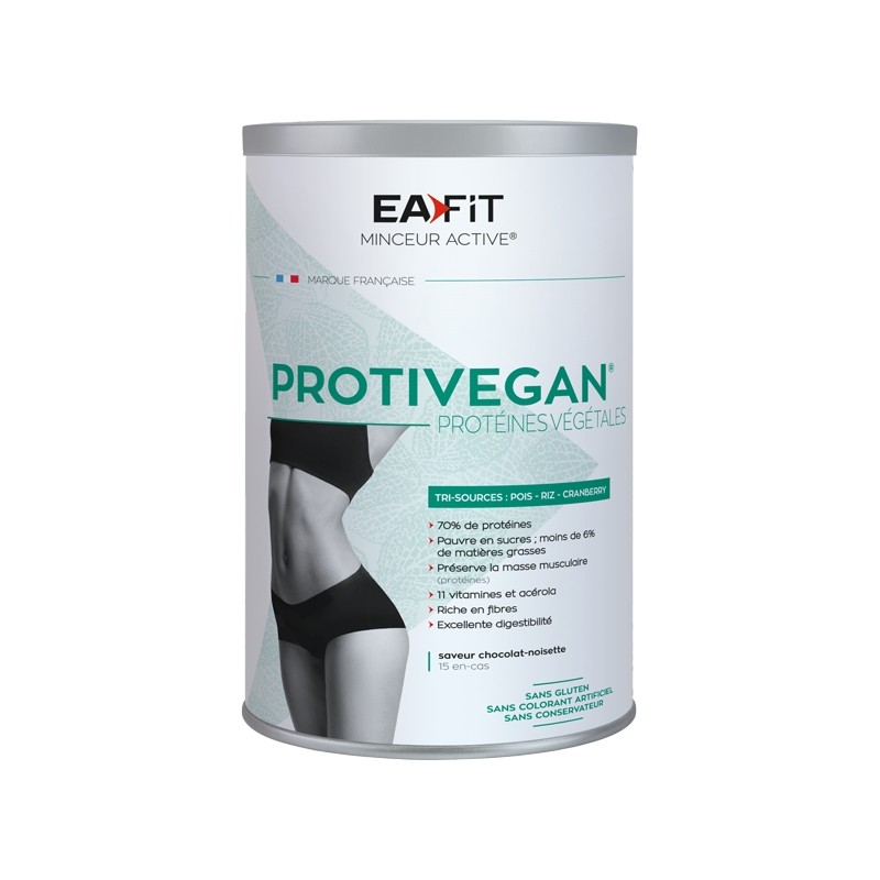 Eafit Minceur Active Protivegan Protéines Végétales Chocolot-Noisette 450g