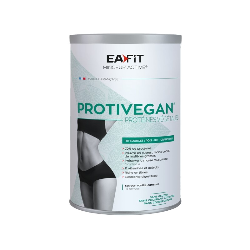 Eafit Minceur Active Protivegan Protéines Végétales Vanille-Caramel 450g