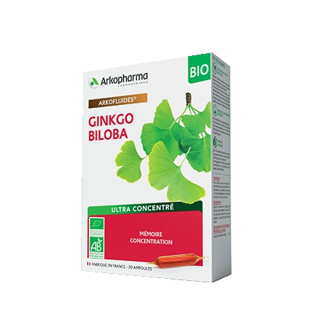 Arkopharma Arkofluides Mémoire Concentration BIO 20 ampoules