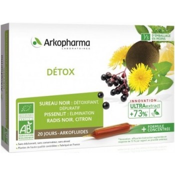 Arkopharma Arkofluides Détox Bio 20 Ampoules