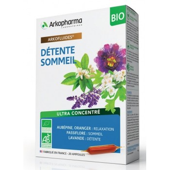 Arkopharma Arkofluides Détente - Sommeil Bio 20 Ampoules