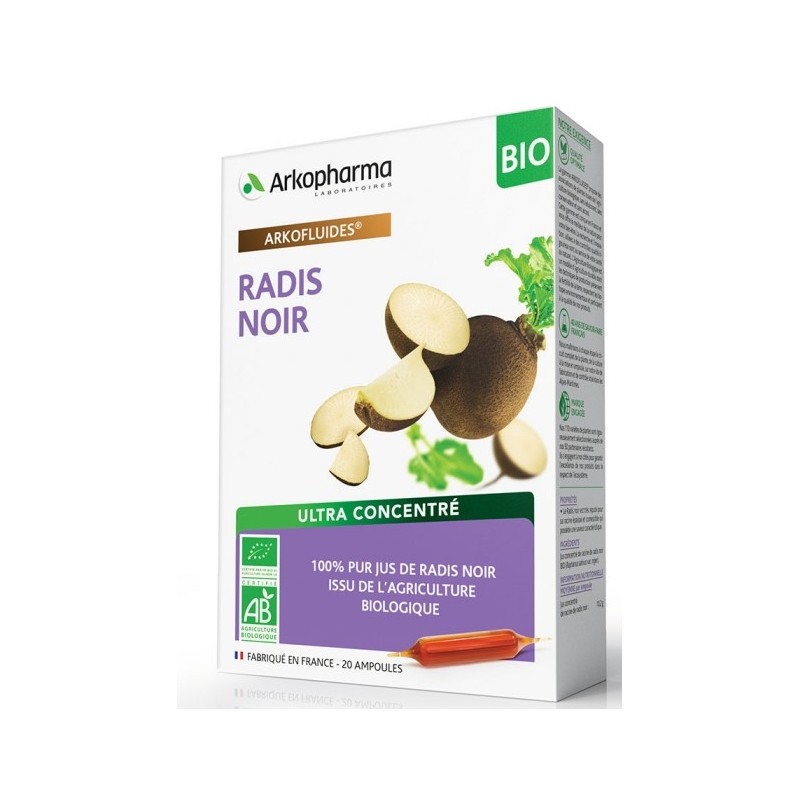 Arkopharma Arkofluides Radis Noir Bio 20 Ampoules