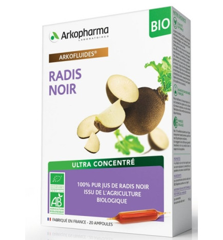 Arkopharma Arkofluides Radis Noir Bio 20 Ampoules