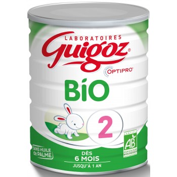 Guigoz 2 Lait De Suite Bio 6-12 Mois 800 g