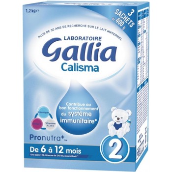 Gallia 2 Calisma Lait 6 à 12 Mois 3 Sachets de 400 g