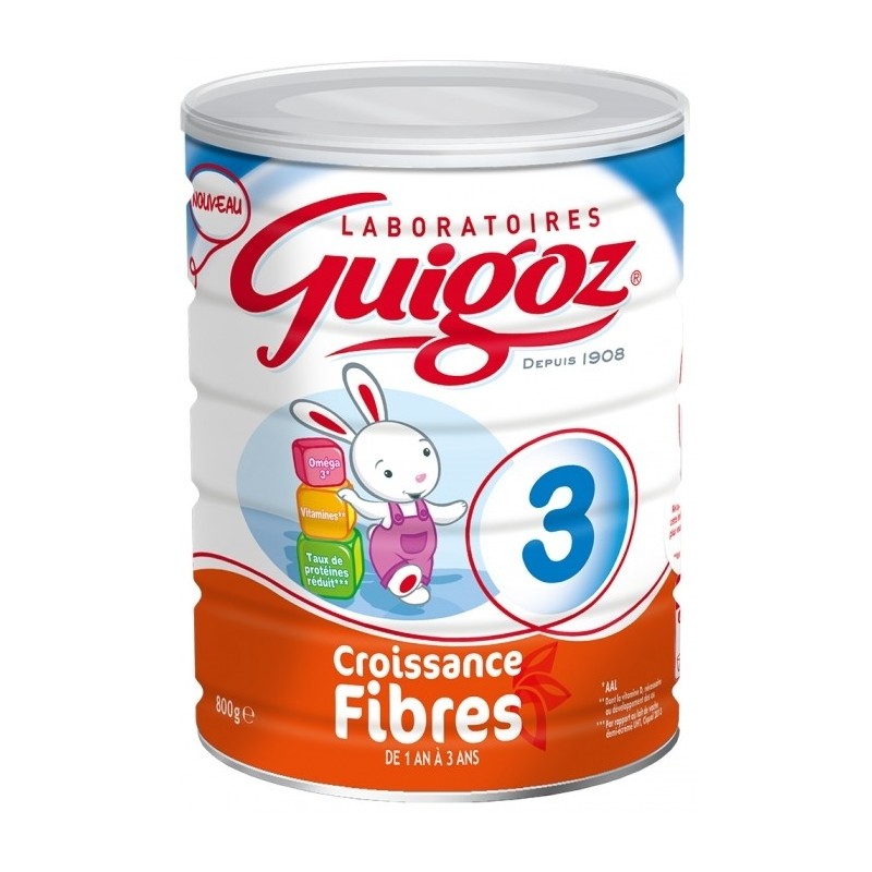 Guigoz 3 Croissance Fibres De 1 à 3 Ans 800 g