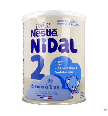 Nidal – Lait 1 De 0 à 6 Mois, 800 g