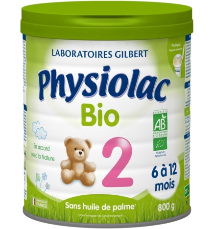 Physiolac 2 Bio 6 à 12 Mois 800 g