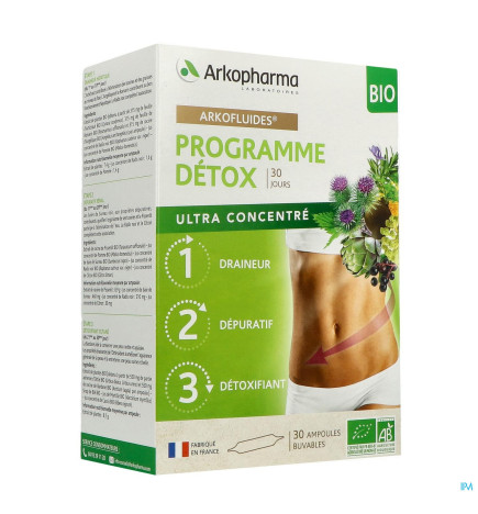 Arkofluides – Programme détox bio, 30 ampoules