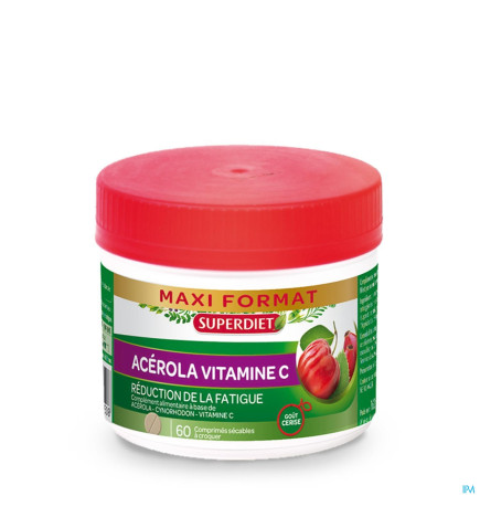 Super Diet – Acerola vitamines c 500, 90 comprimés