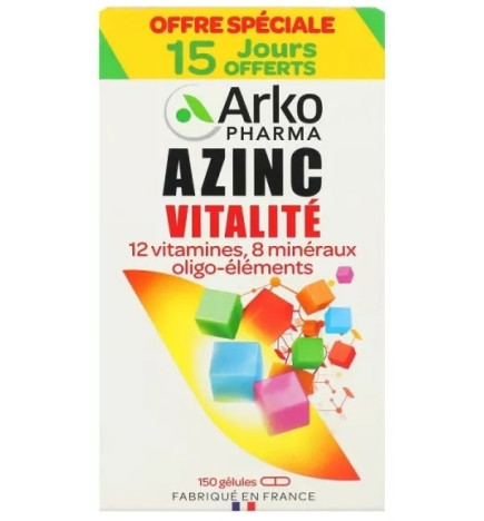 Arkopharma Azinc Forme et Vitalité 120 Gelules