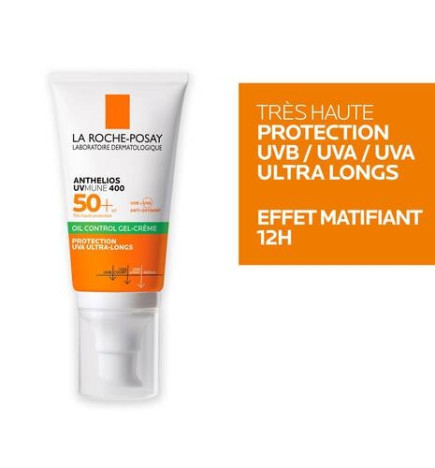 La Roche-Posay – Anthelios UVMune 400 gel-crème Oil Control SPF50+ avec parfum, 50 ml